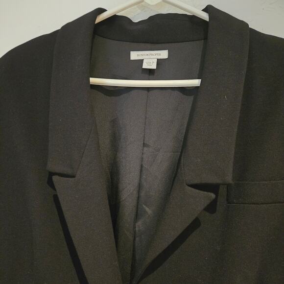 NWOT Boston Proper Size 16 Classic Black Boyfriend One-Button Blazer Jacket - Picture 3 of 10
